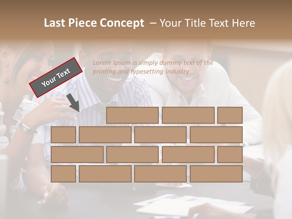 Businesspeople Writing Notebook PowerPoint Template