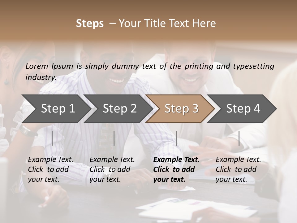 Businesspeople Writing Notebook PowerPoint Template