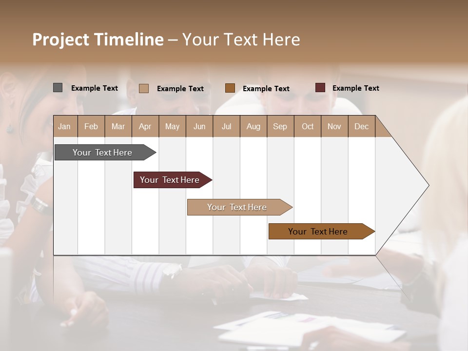 Businesspeople Writing Notebook PowerPoint Template