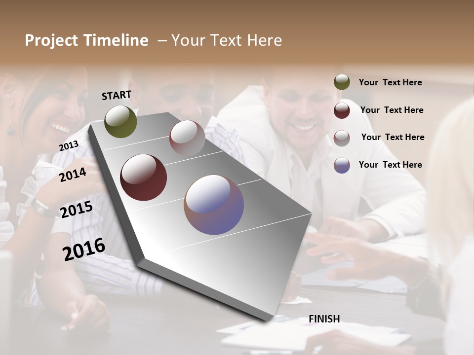 Businesspeople Writing Notebook PowerPoint Template