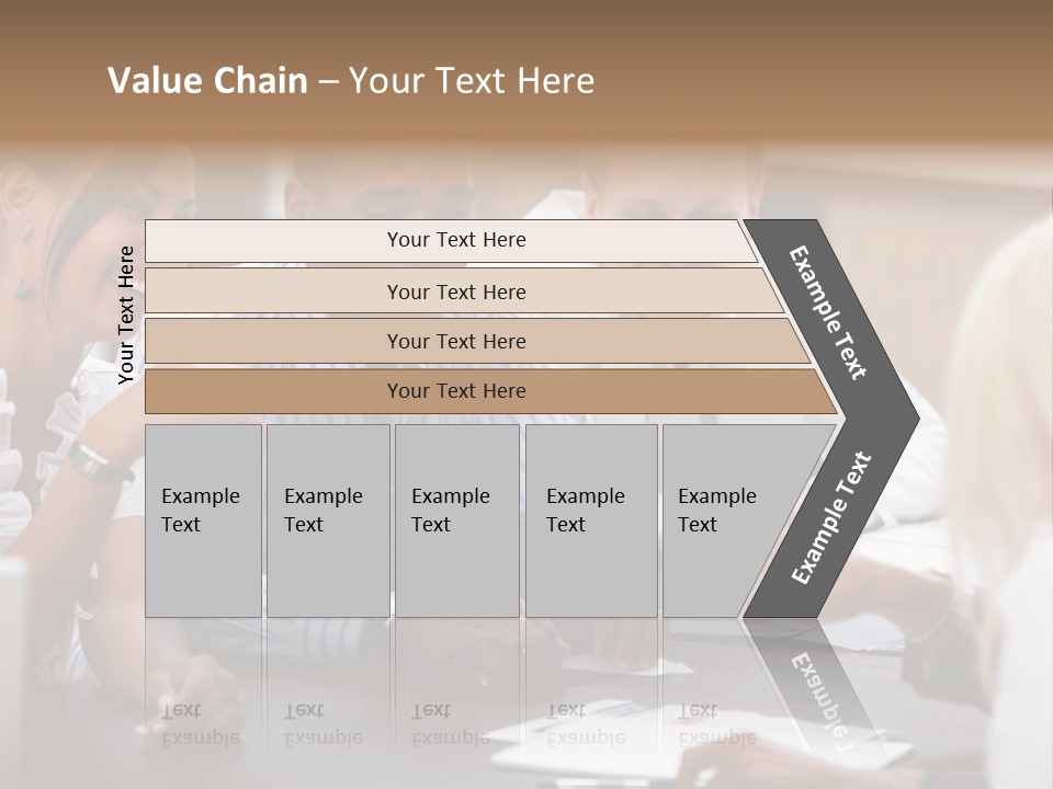 Businesspeople Writing Notebook PowerPoint Template