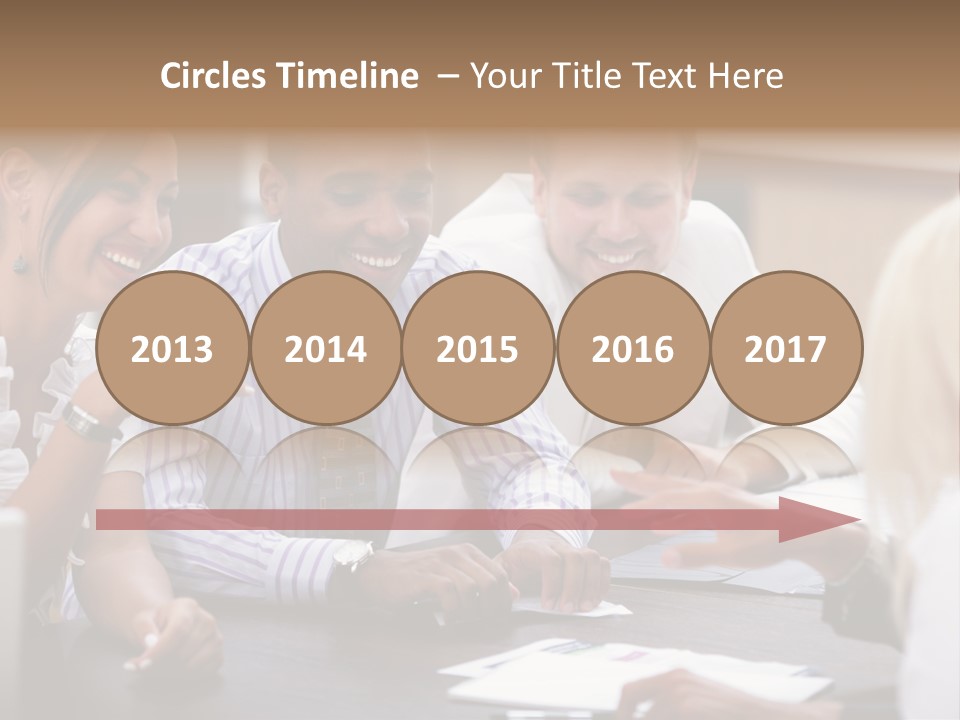 Businesspeople Writing Notebook PowerPoint Template