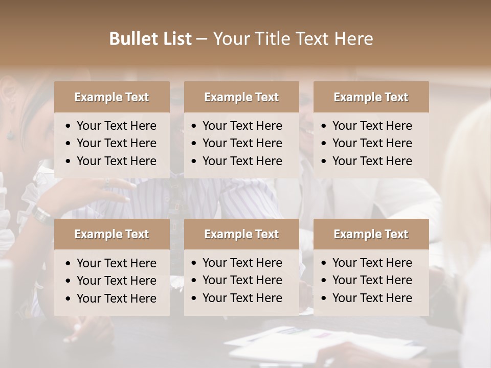 Businesspeople Writing Notebook PowerPoint Template