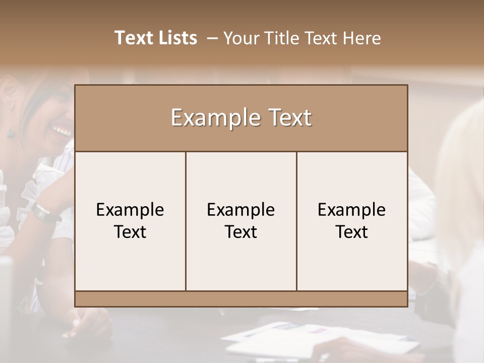 Businesspeople Writing Notebook PowerPoint Template