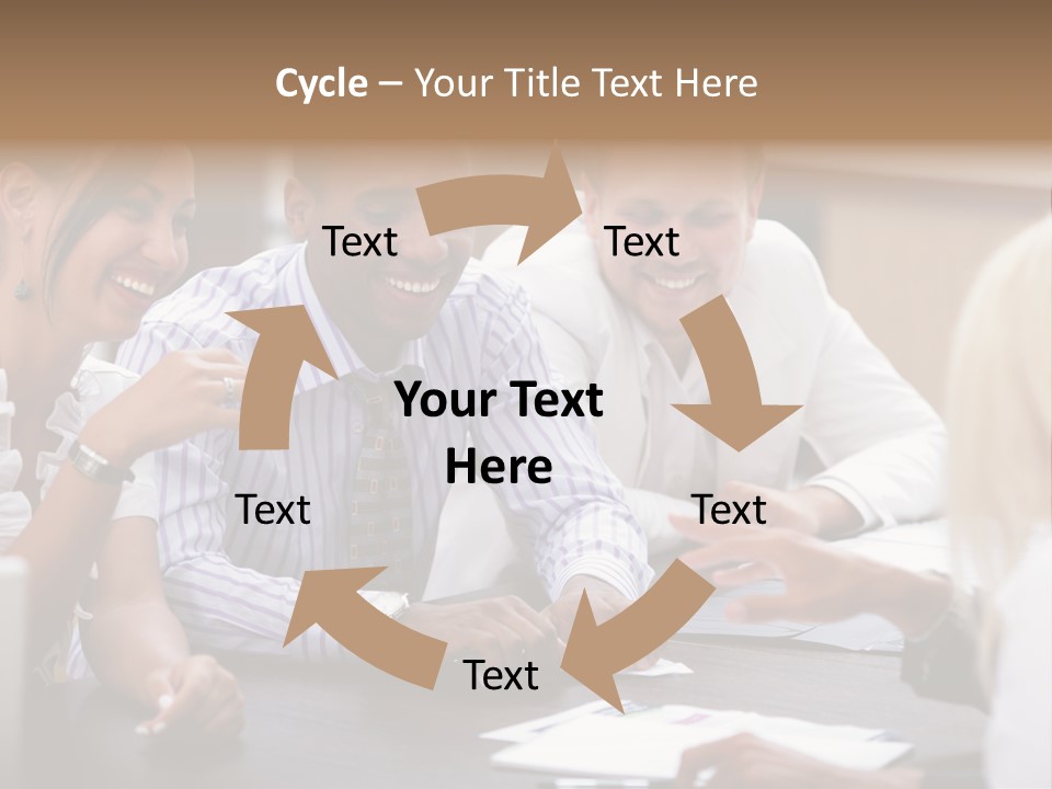 Businesspeople Writing Notebook PowerPoint Template