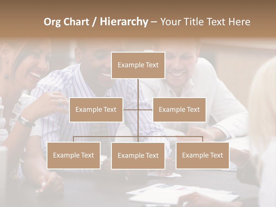 Businesspeople Writing Notebook PowerPoint Template