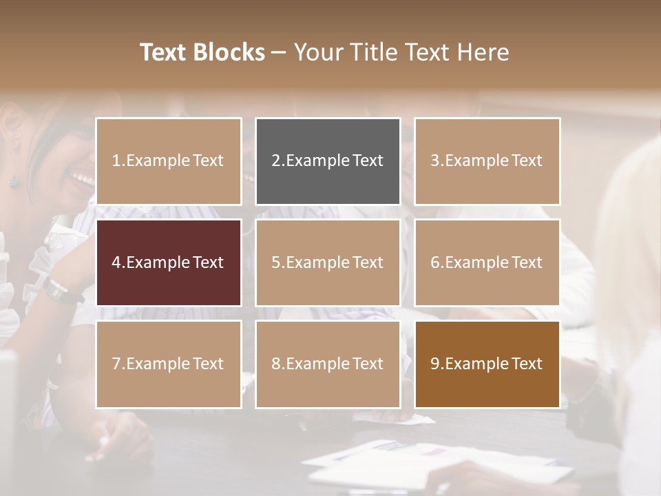 Businesspeople Writing Notebook PowerPoint Template