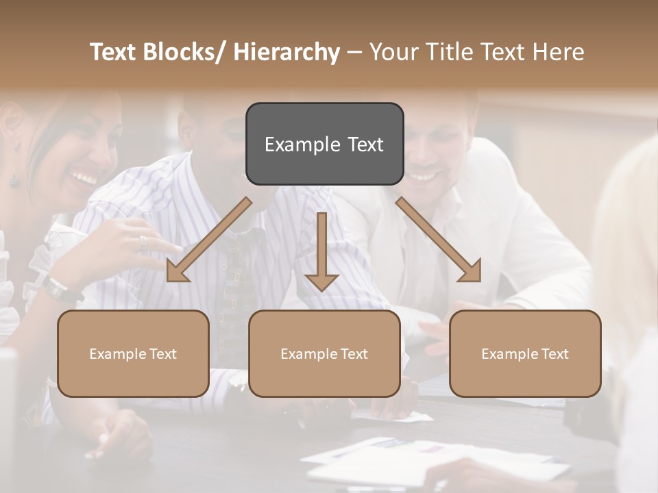 Businesspeople Writing Notebook PowerPoint Template