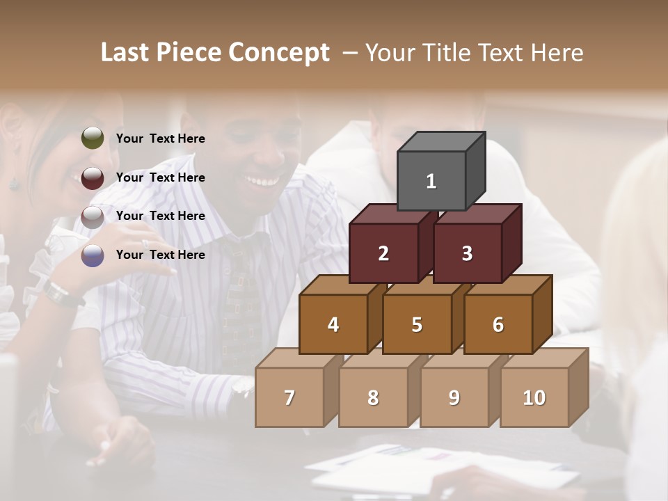 Businesspeople Writing Notebook PowerPoint Template