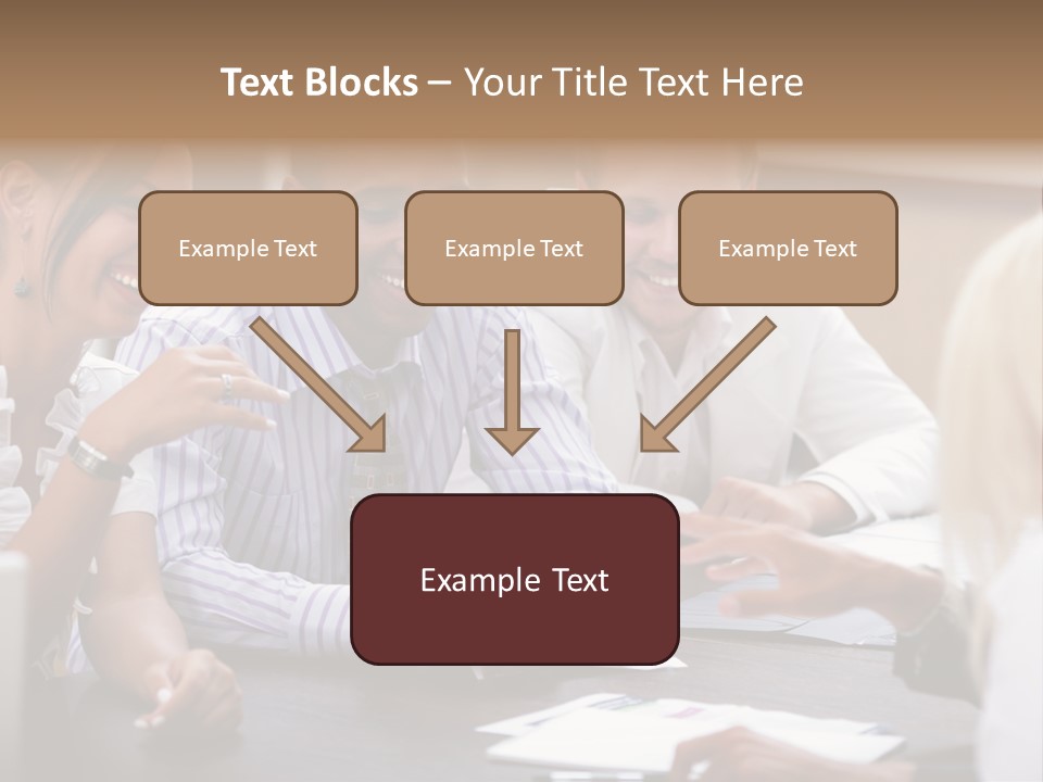 Businesspeople Writing Notebook PowerPoint Template