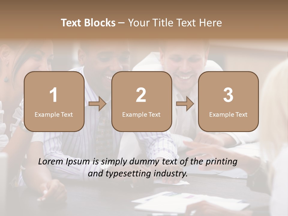 Businesspeople Writing Notebook PowerPoint Template