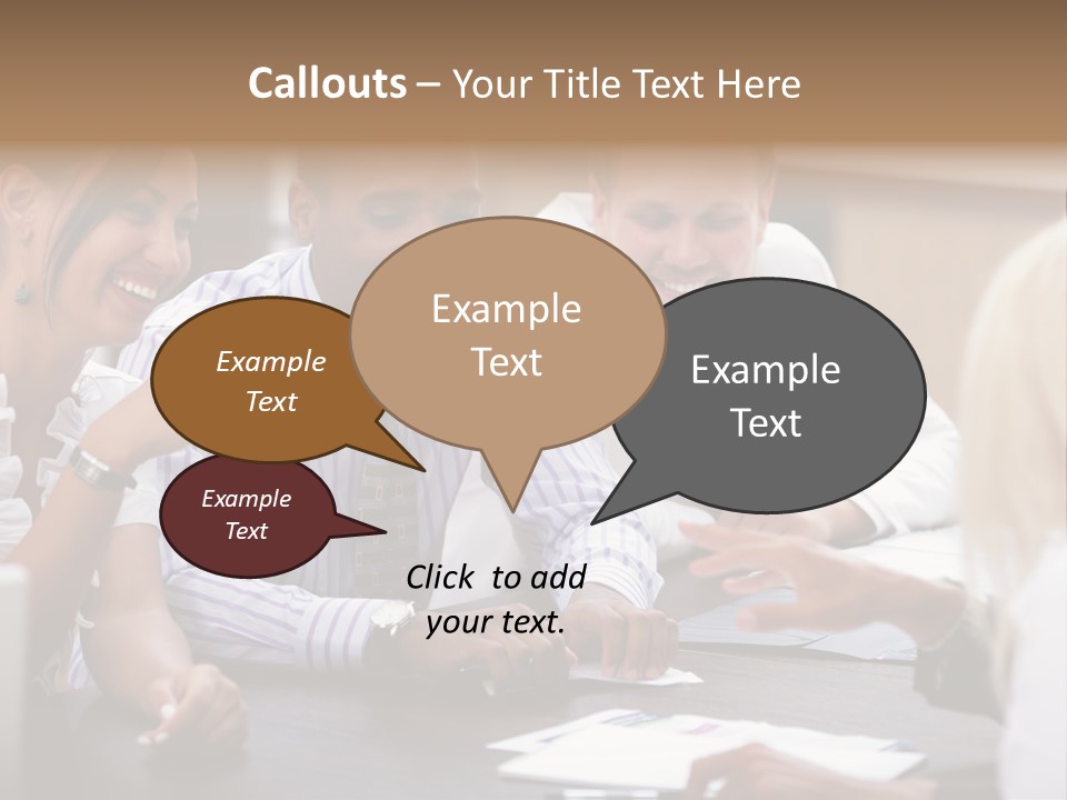 Businesspeople Writing Notebook PowerPoint Template