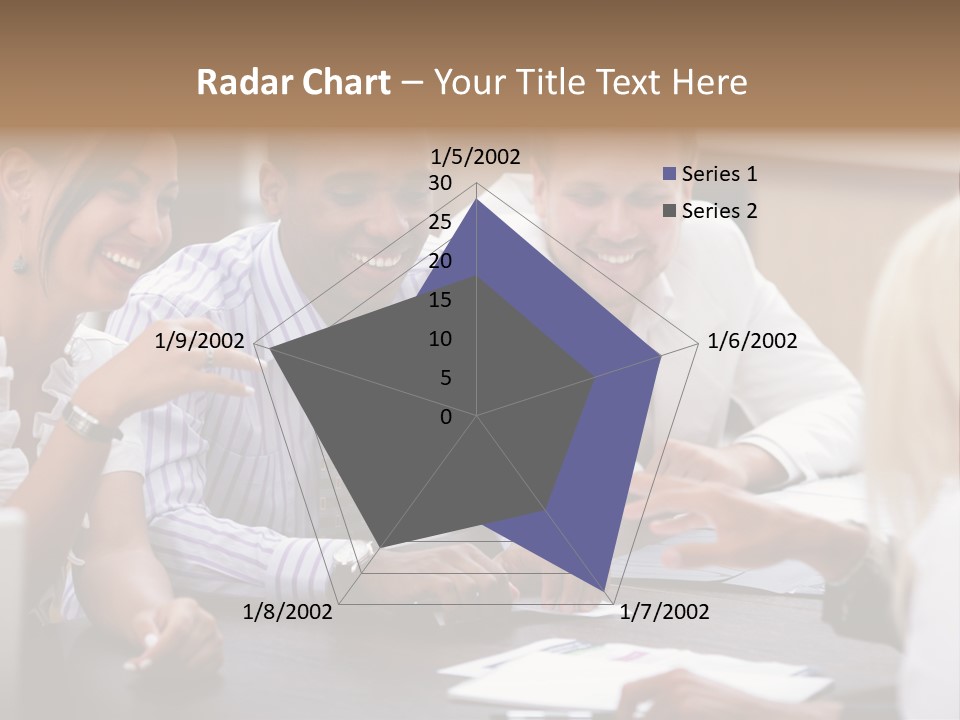 Businesspeople Writing Notebook PowerPoint Template