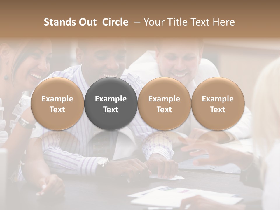 Businesspeople Writing Notebook PowerPoint Template