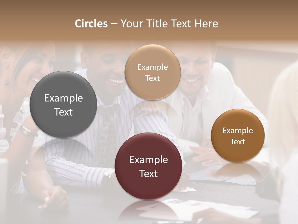 Businesspeople Writing Notebook PowerPoint Template