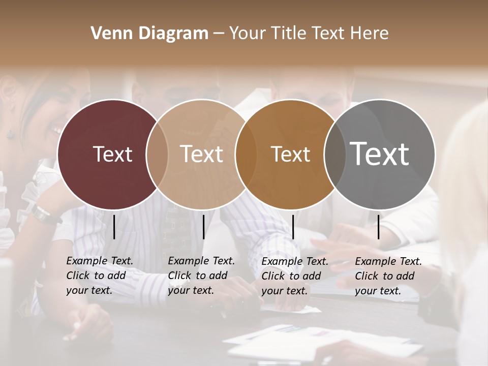 Businesspeople Writing Notebook PowerPoint Template