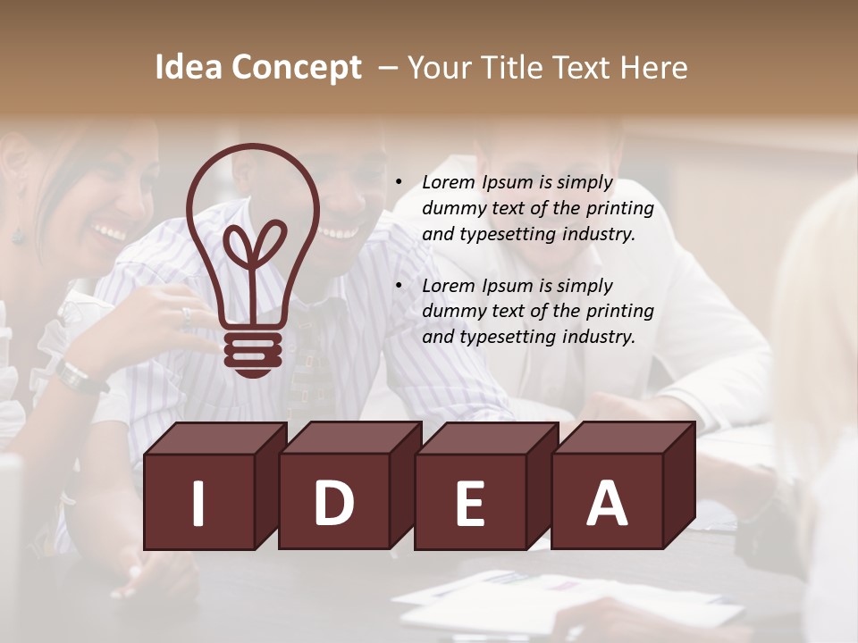 Businesspeople Writing Notebook PowerPoint Template