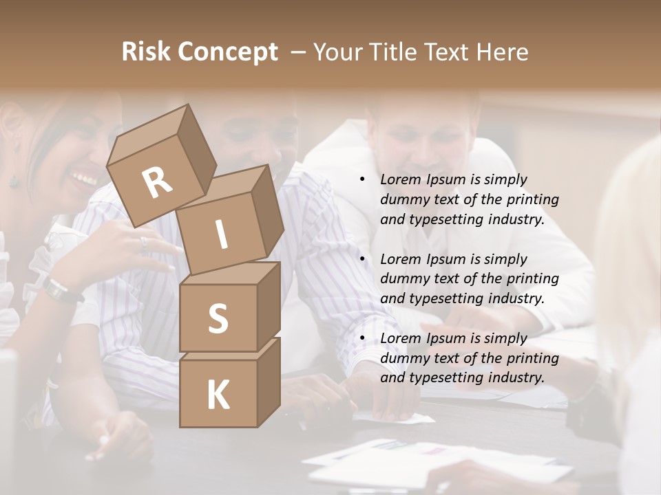 Businesspeople Writing Notebook PowerPoint Template