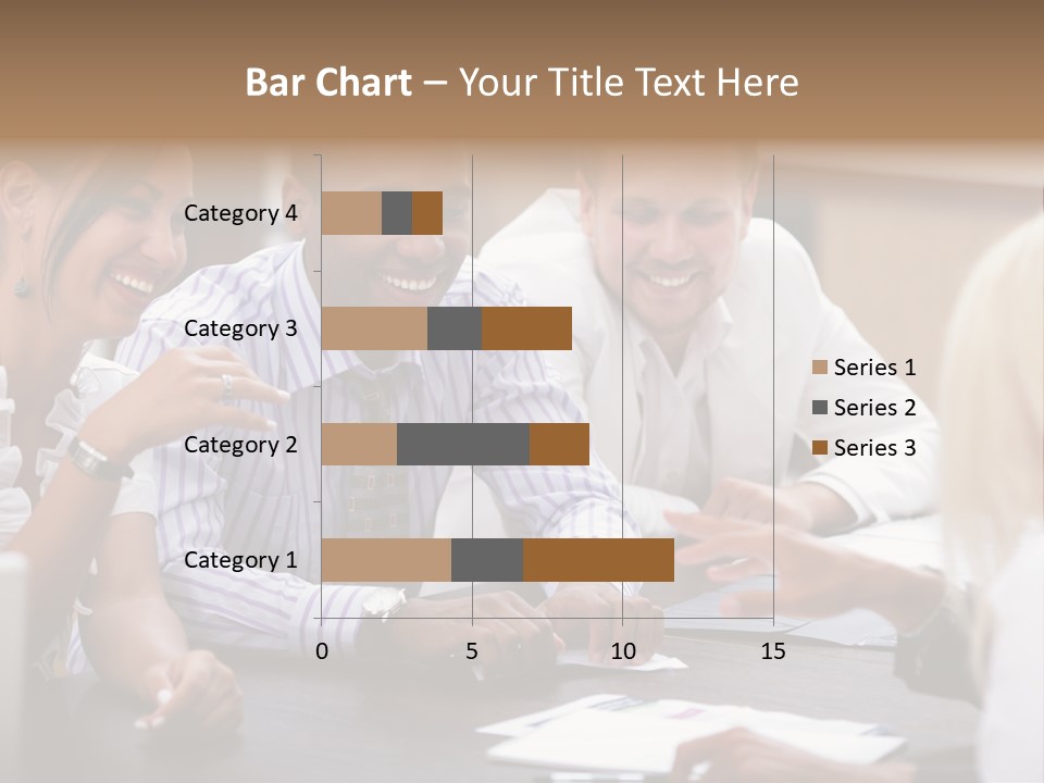 Businesspeople Writing Notebook PowerPoint Template