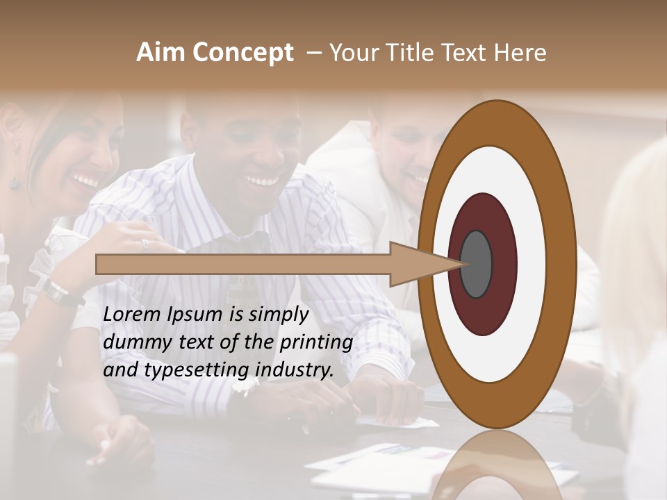 Businesspeople Writing Notebook PowerPoint Template