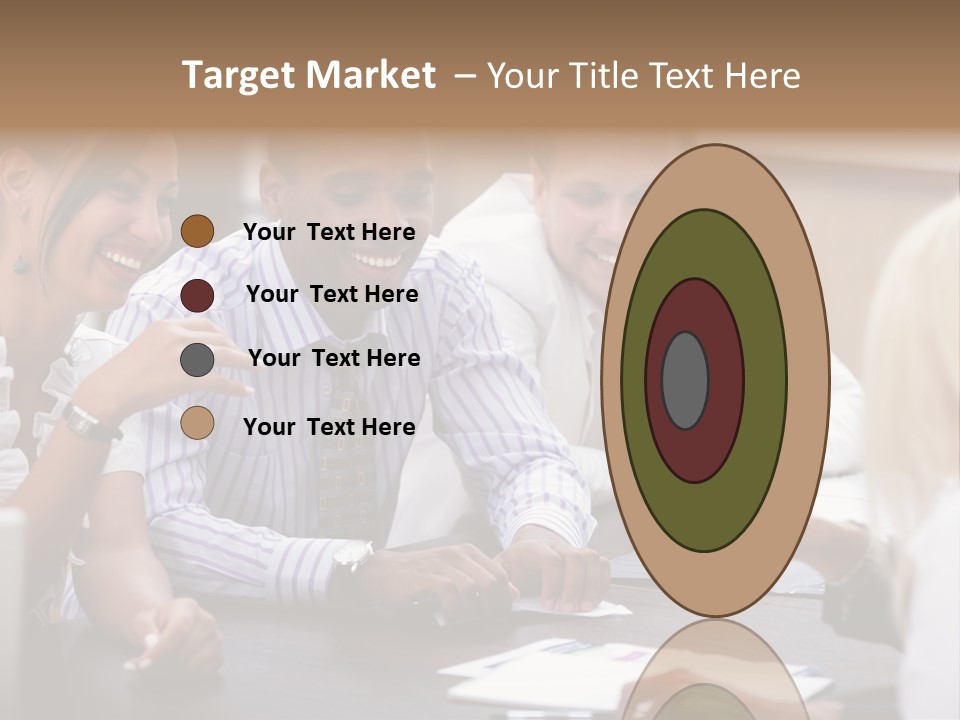 Businesspeople Writing Notebook PowerPoint Template