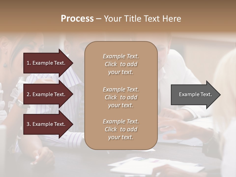 Businesspeople Writing Notebook PowerPoint Template