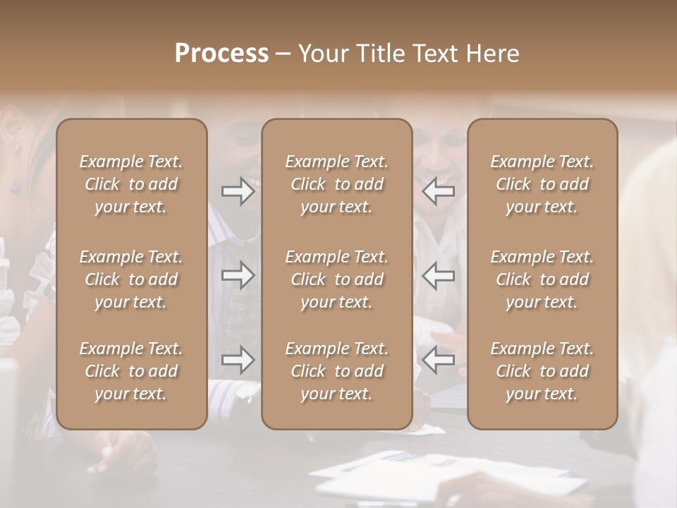 Businesspeople Writing Notebook PowerPoint Template