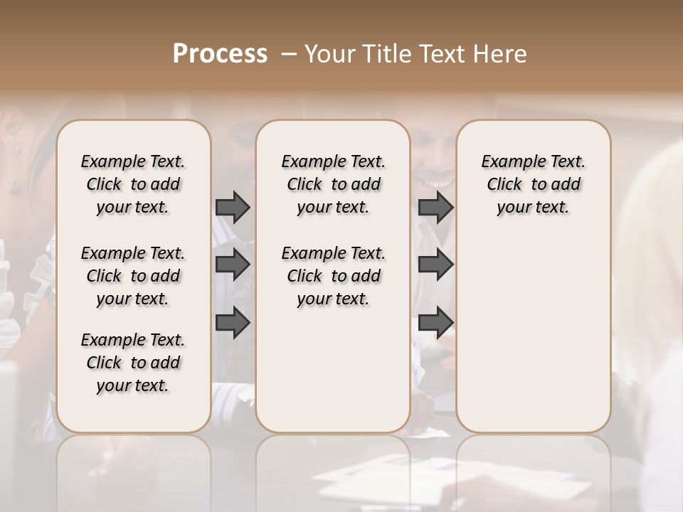 Businesspeople Writing Notebook PowerPoint Template