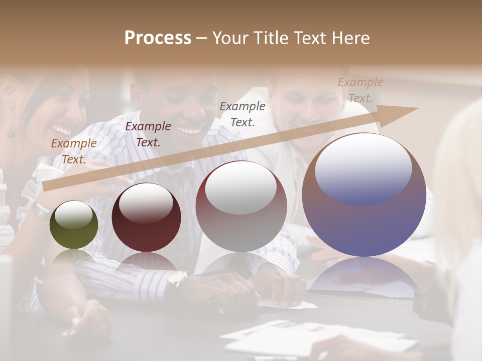 Businesspeople Writing Notebook PowerPoint Template