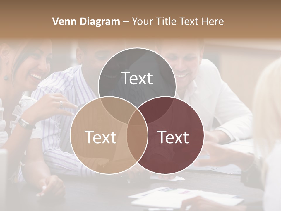 Businesspeople Writing Notebook PowerPoint Template