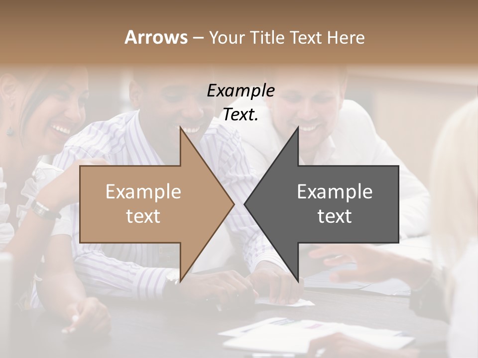 Businesspeople Writing Notebook PowerPoint Template