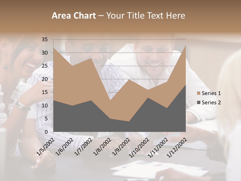 Businesspeople Writing Notebook PowerPoint Template