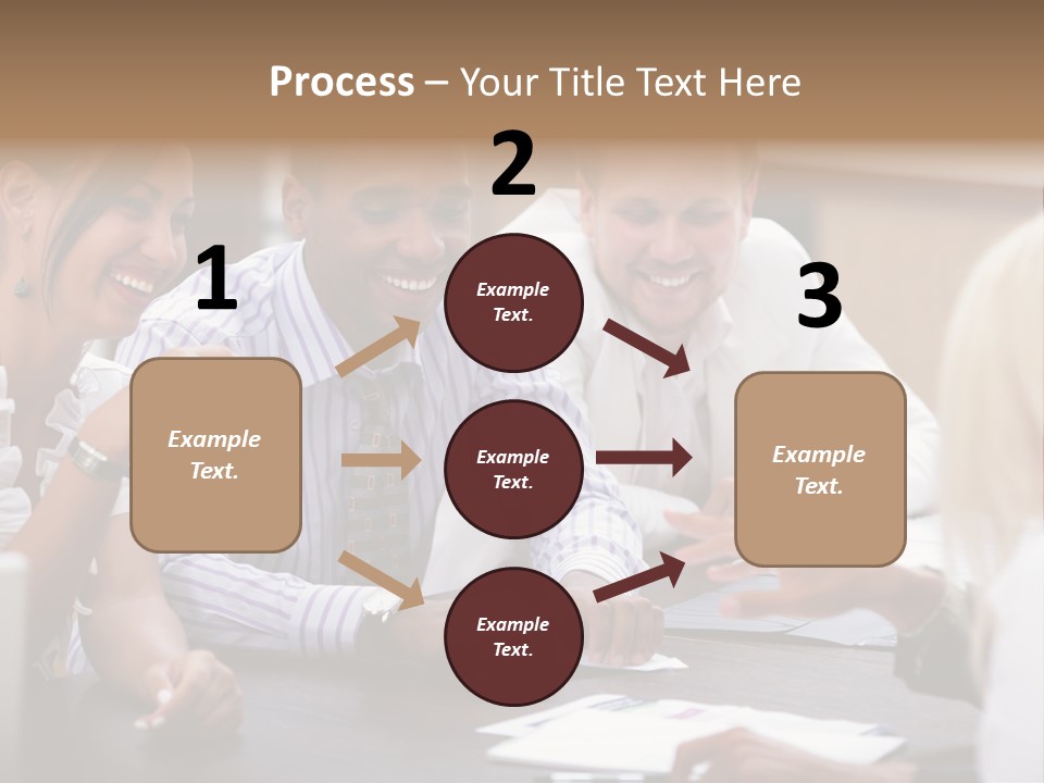 Businesspeople Writing Notebook PowerPoint Template