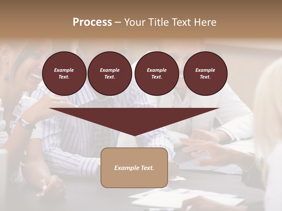 Businesspeople Writing Notebook PowerPoint Template