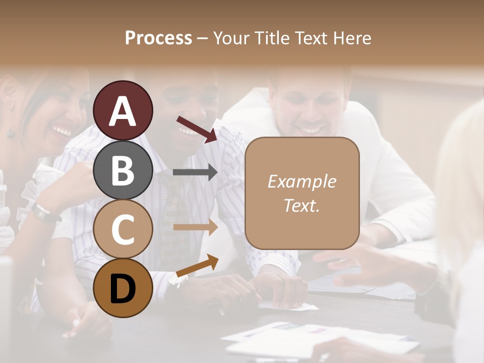 Businesspeople Writing Notebook PowerPoint Template