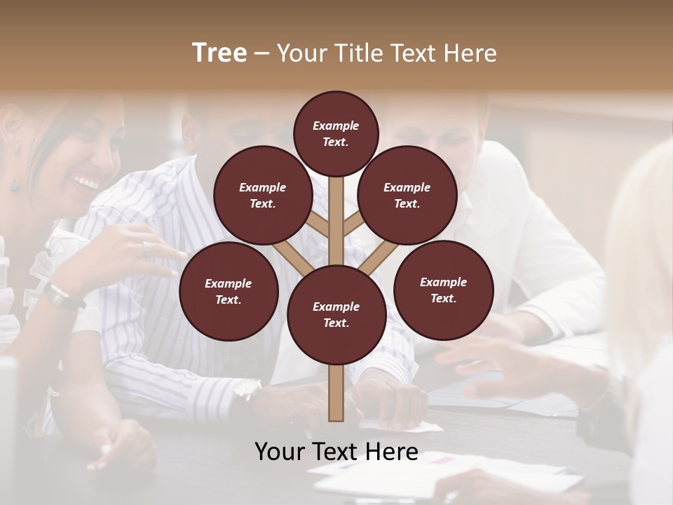 Businesspeople Writing Notebook PowerPoint Template