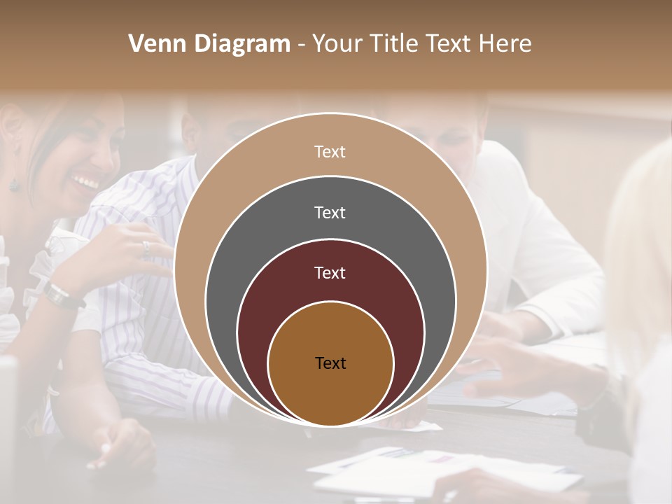 Businesspeople Writing Notebook PowerPoint Template