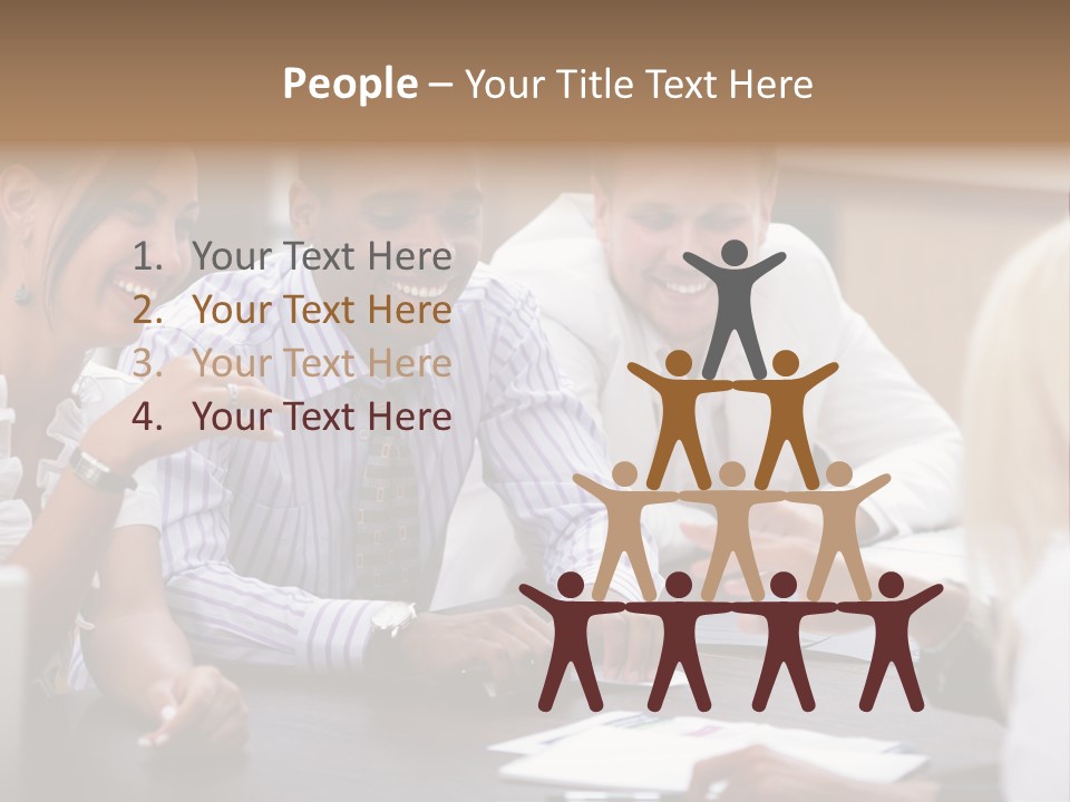 Businesspeople Writing Notebook PowerPoint Template