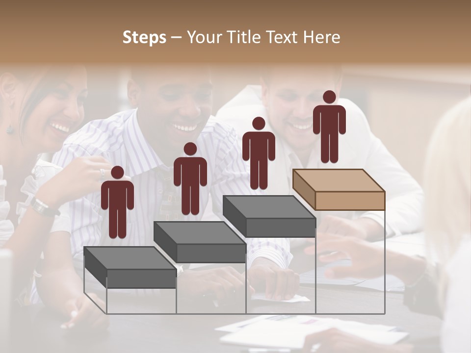 Businesspeople Writing Notebook PowerPoint Template