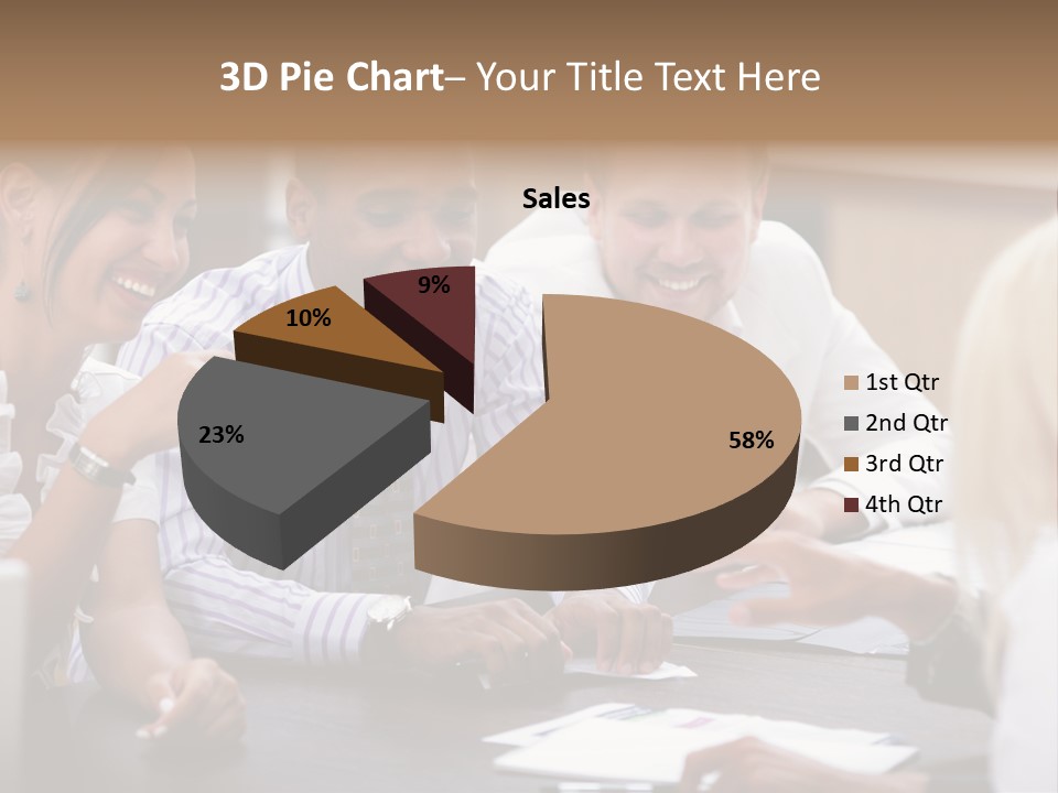 Businesspeople Writing Notebook PowerPoint Template