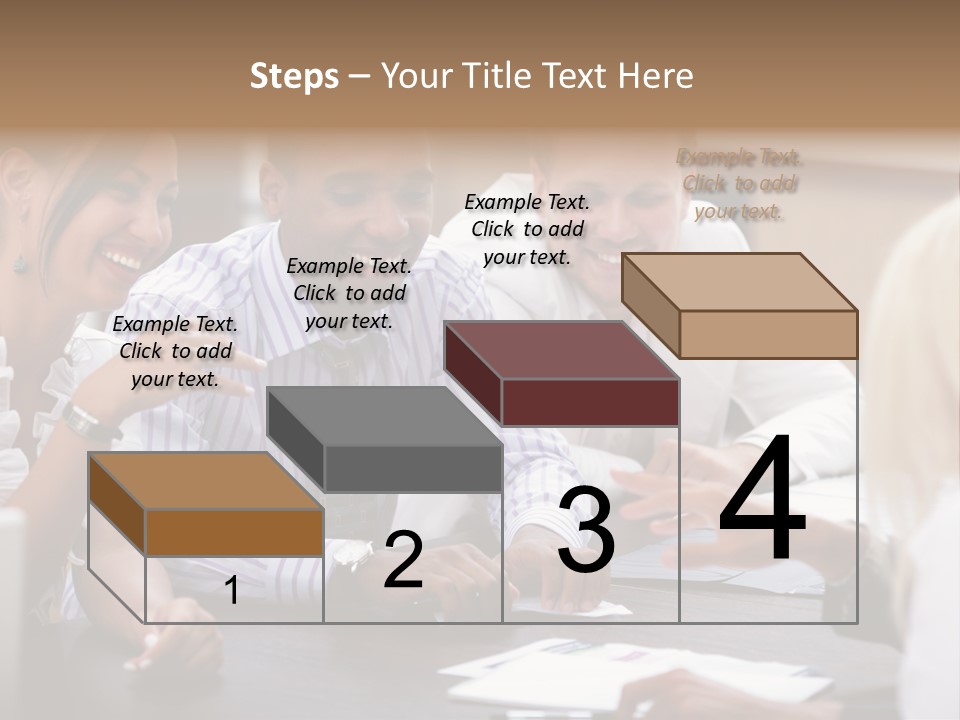 Businesspeople Writing Notebook PowerPoint Template