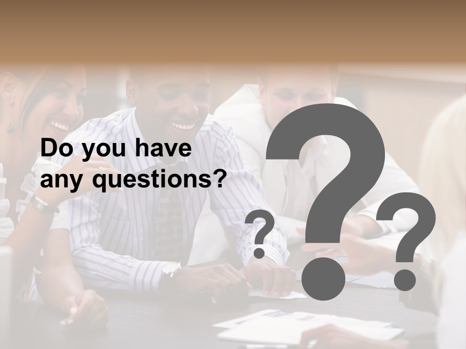 Businesspeople Writing Notebook PowerPoint Template