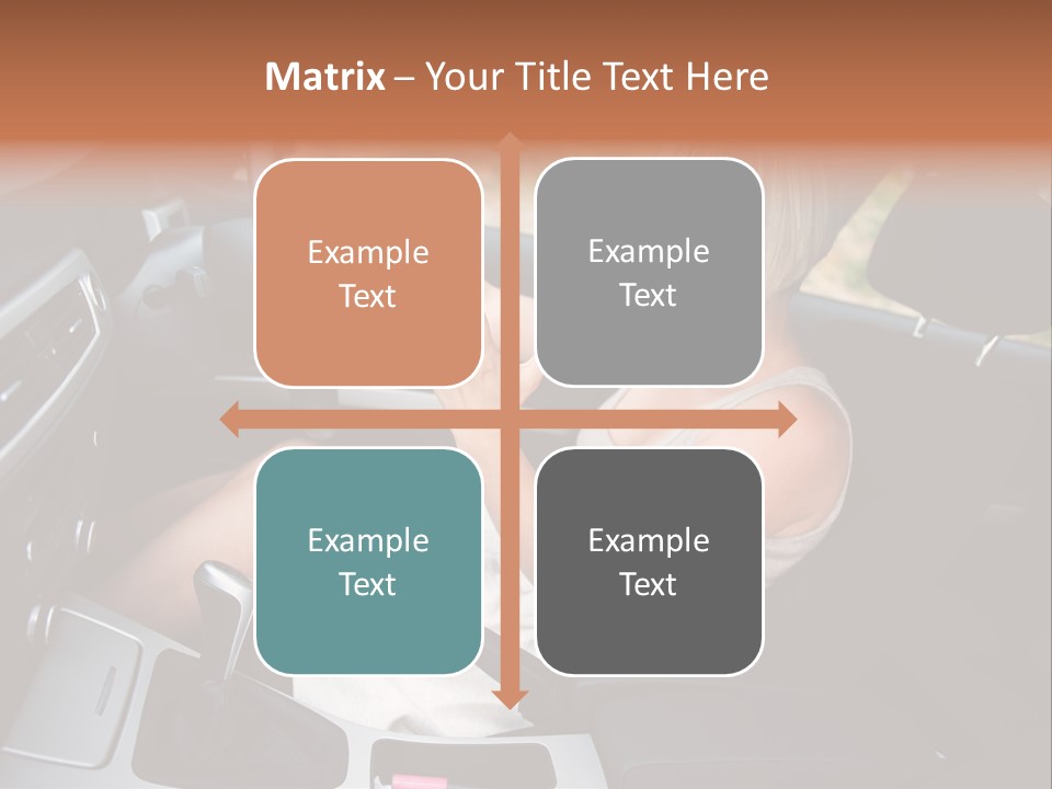 Shout Female Motorist PowerPoint Template