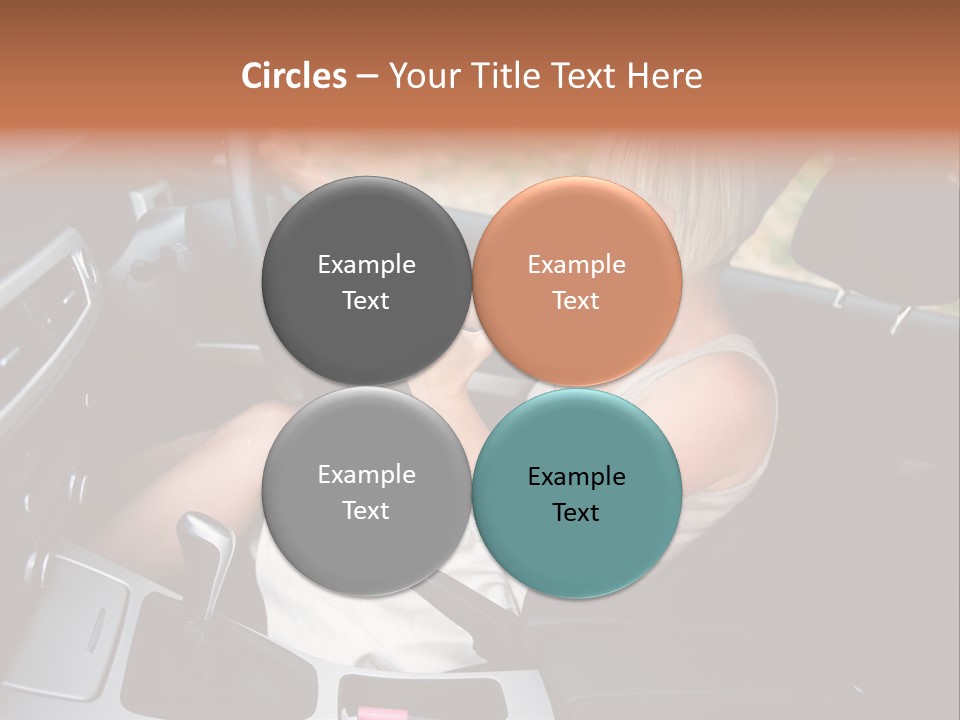 Shout Female Motorist PowerPoint Template