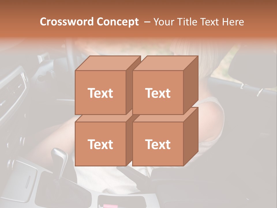 Shout Female Motorist PowerPoint Template