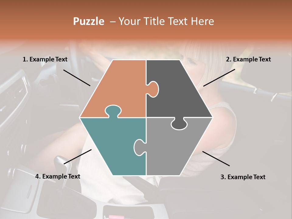 Shout Female Motorist PowerPoint Template