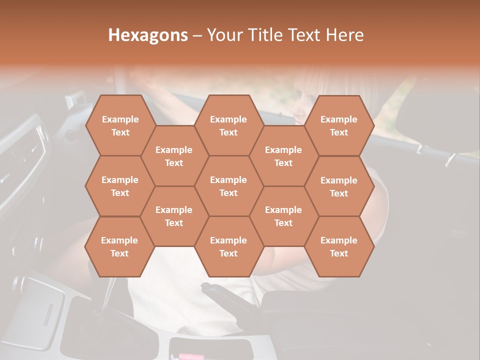 Shout Female Motorist PowerPoint Template