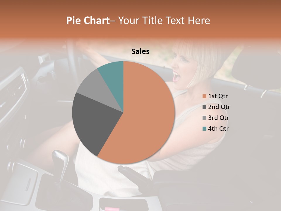 Shout Female Motorist PowerPoint Template