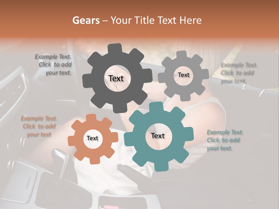 Shout Female Motorist PowerPoint Template