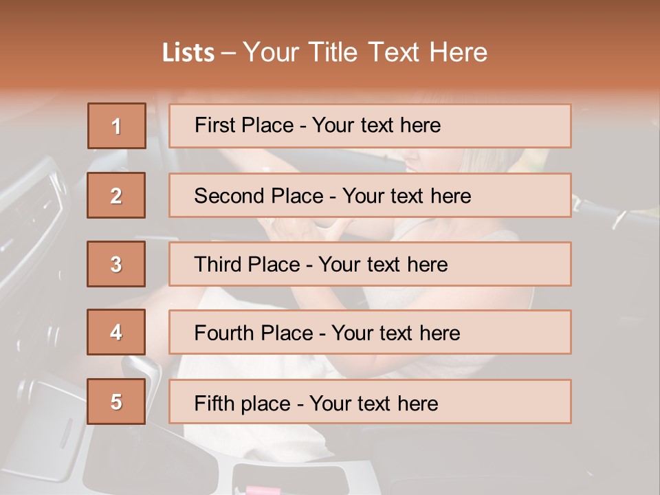 Shout Female Motorist PowerPoint Template